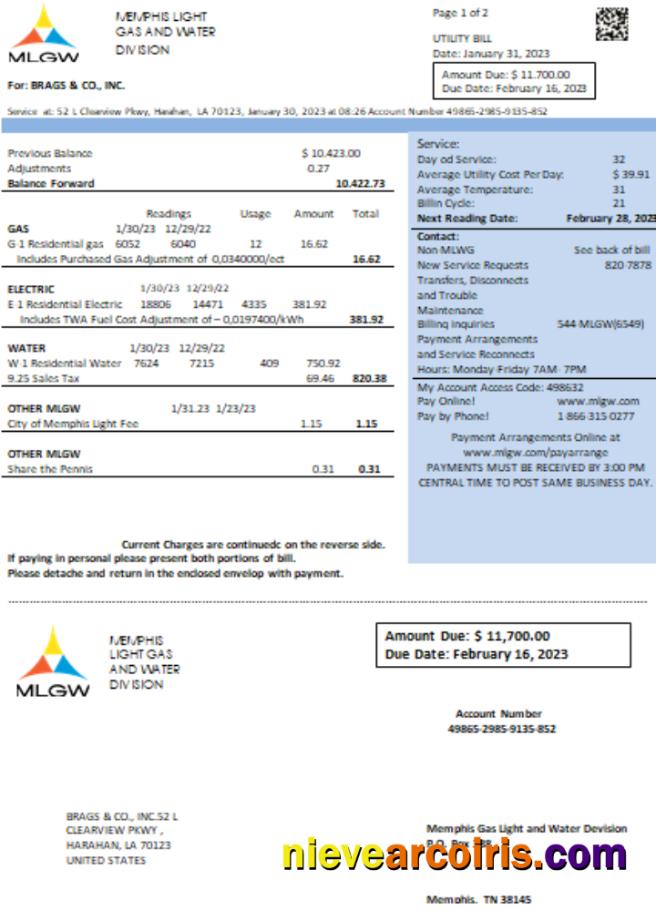 Tennesse MLGW utility business bill